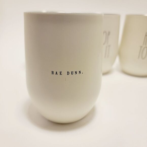 Rae Dunn Hop To It. Wine Tumblers Set of 4 No tops. - Picture 2 of 4